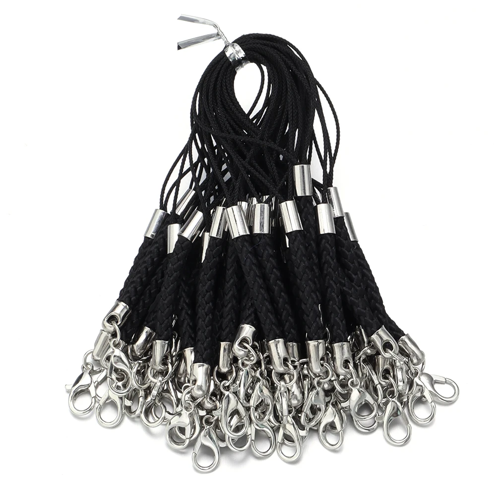 10 Stück/Set, geflochtenes Lanyard-Band mit Karabinerverschluss, Handyband, Charm, Nylon-Schlüsselring-Kette für die Herstellung von Schmuck und Accessoires zum Selbermachen. – Detail 6