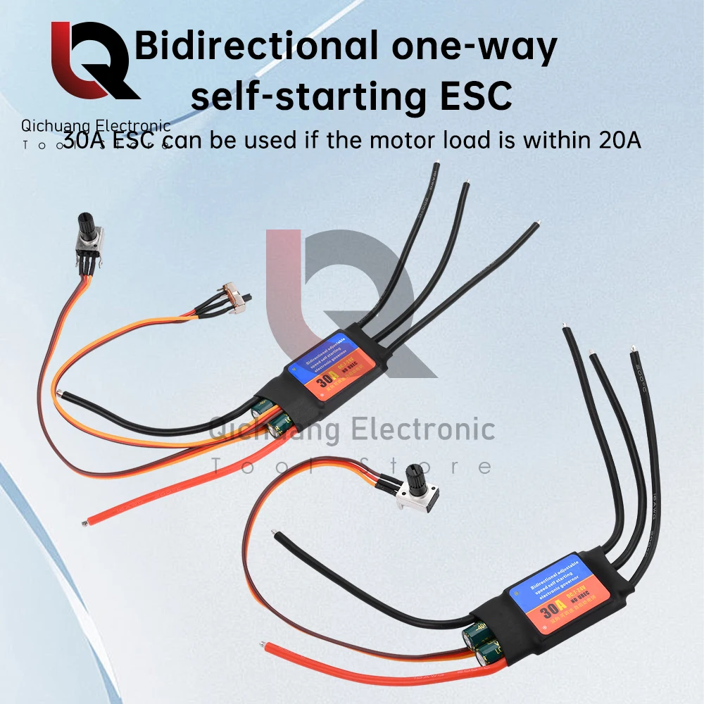 2-6S 30a 60a Esc Unidirectionele/Bidirectionele Zelfstartende Borstelloze Elektrische Regeling Snelheidsregelaar Esc Voor Diy Tools