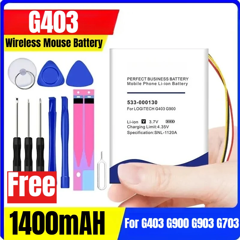 

1400mAH Wireless Mouse Battery for G403 G900 G903 G703