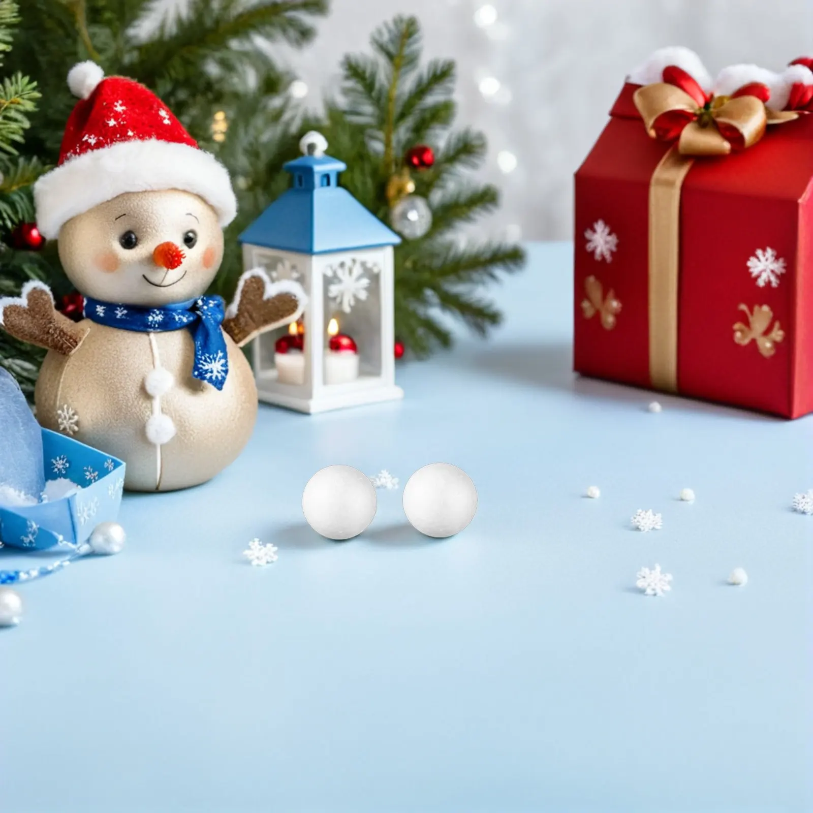 100Pcs Smooth White Polystyrene Spheres Foam Craft Balls for Painting Holiday Decor Christmas Ornaments School Crafts Creative view 6
