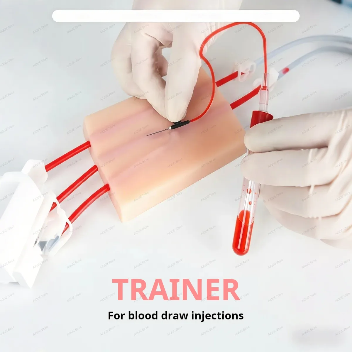 AiQUE Venipuncture Injection Practice Pad Simulation Human Skin Tear Resistant Portable For Students Nurses Suture Training Mode
