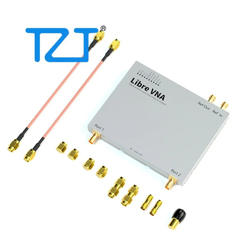 TZT HamGeek LibreVNA 100KHz to 6GHz 2-Port Vector Network Analyzer VNA Spectrum Analyzer (Silver/Black Shell)