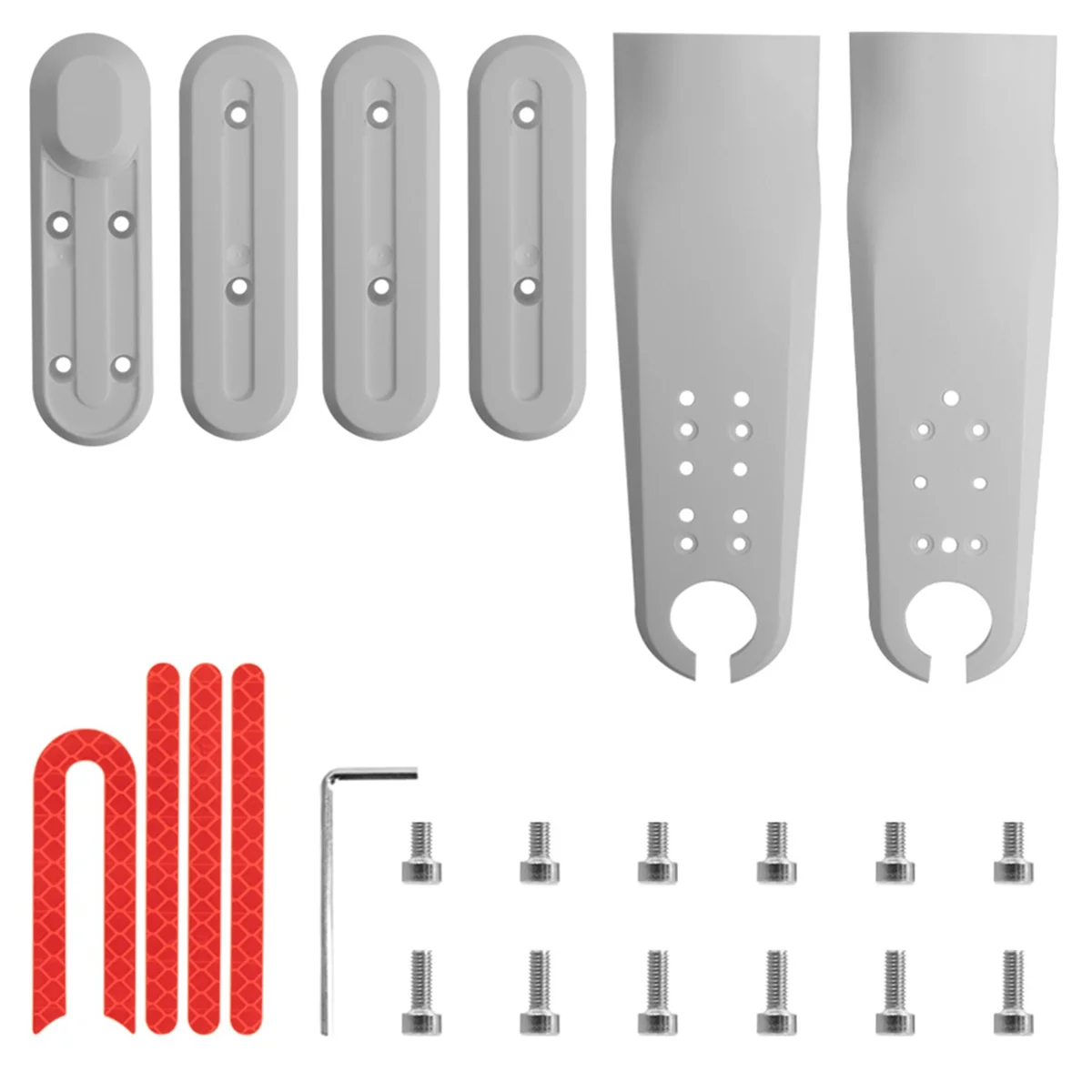 RISE Front Fork Cover with Wheel Cover Hub Cap Protective Shells for Xiaomi M365 Electric Scooter Fork Parts White