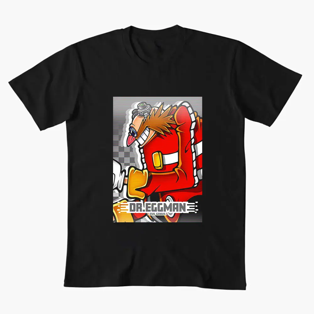 

Eggman Evil Genius Sonic The Hedgehog Shadow Character Graphic T-Shirt Y2K clothes Cartoon tee Short Sleeve Apparel All size top