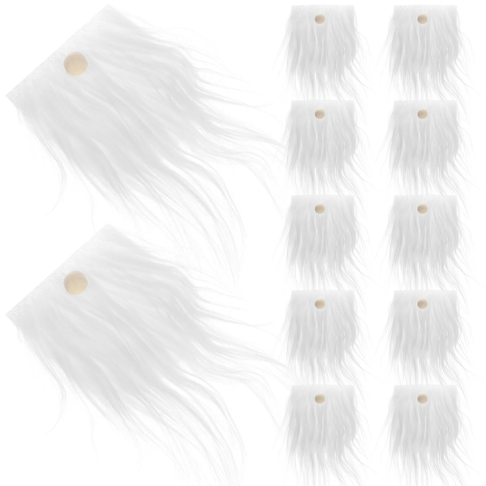 Beard Hair Accessories Faux Fur for Crafts Gnome Fabric White Carpet Shave Dwarf Flannel Wood Balls Man Black Rug