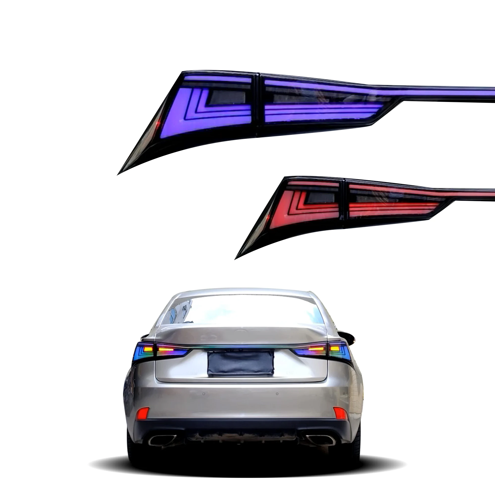 DK الحركة مصباح سيارة ديناميكي كامل لكزس IS250 IS350 IS300 IS 2006-2012 الجذع مصباح ليد خلفي الجمعية