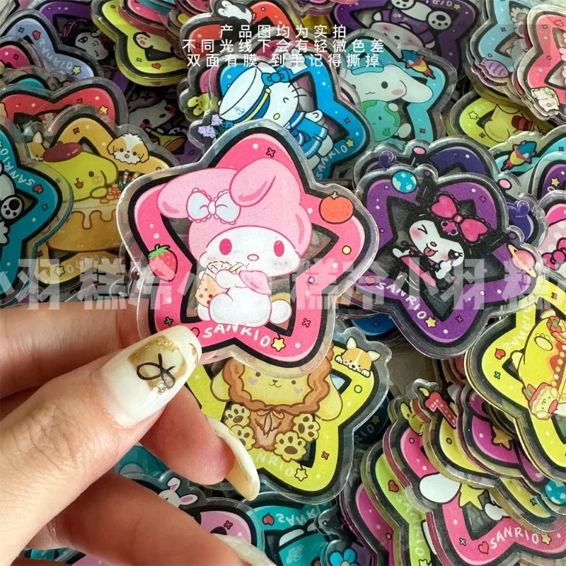 Animation peripheral Sanrio star acrylic creative patch can be used as PP clip handmade DIY keychain Kuromi Melody