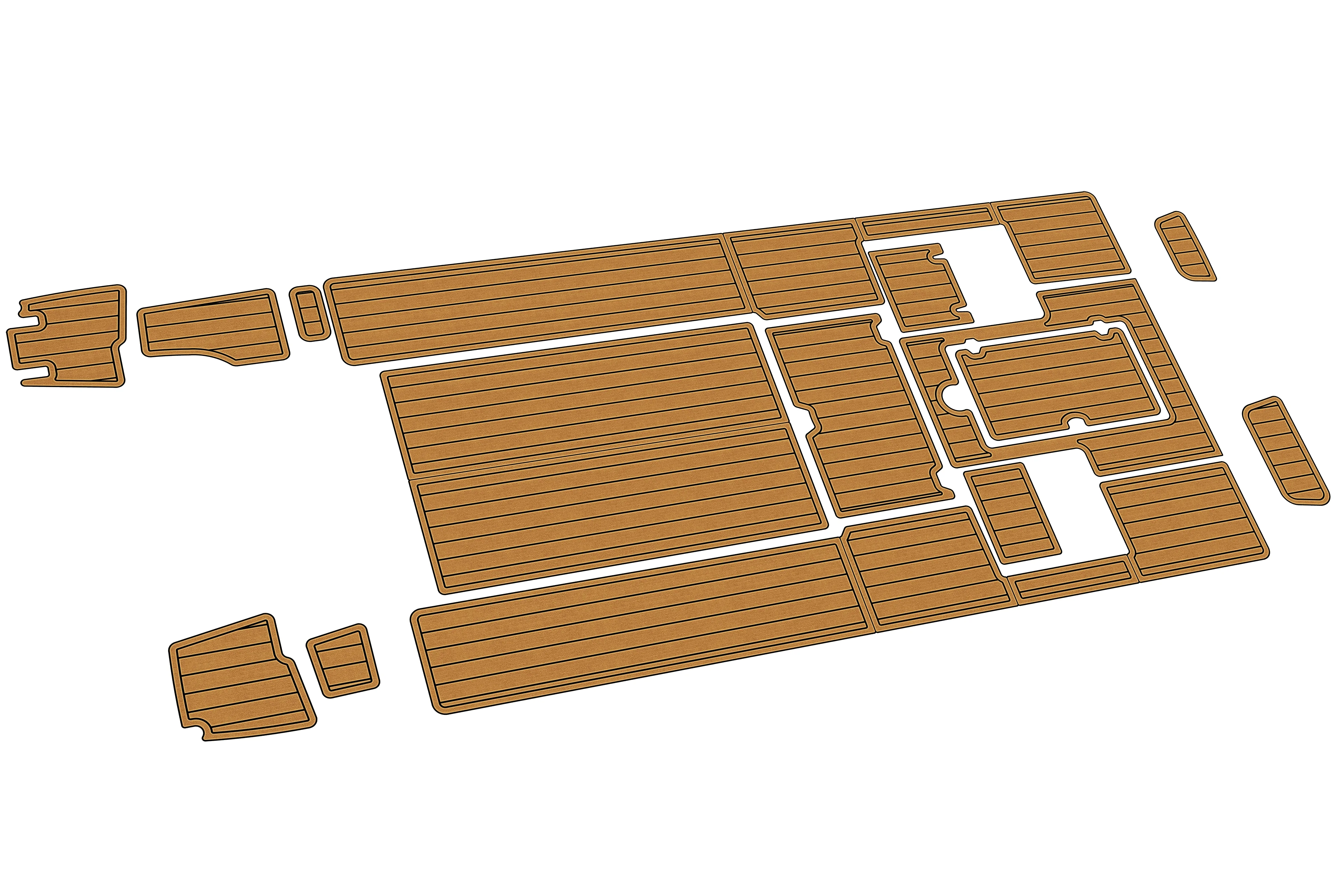 Marine Faux Teak EVA Non-Slip Mat 2020-2023 Caribbean 2300 Self-Adhesive 1/4