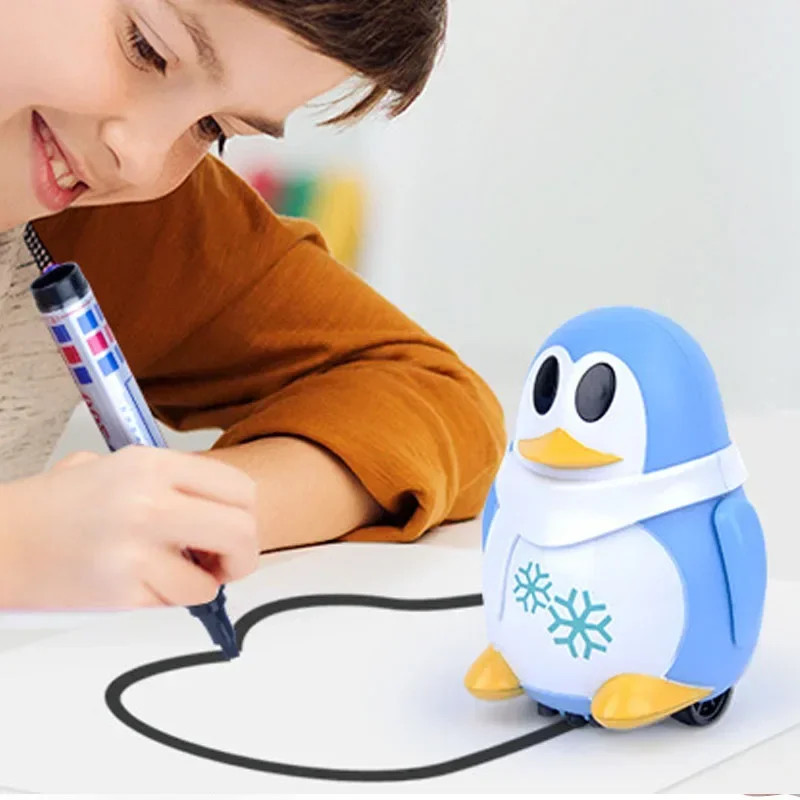 Creative Original Inductive Robot Line Follower Magic Pen Toy Follow Any Line You Draw Birthday Gifts Educational Toy