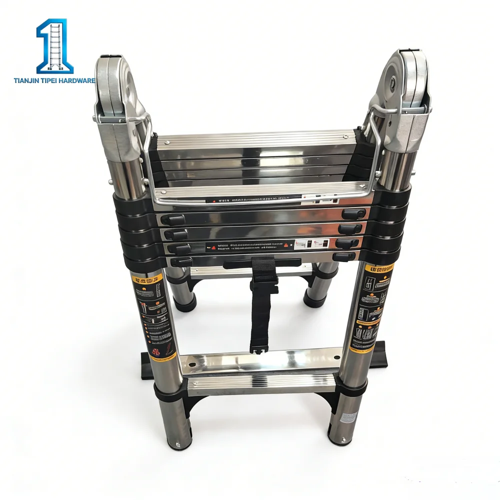 Stainless Steel Telescopic Joint Ladder 2.5+2.5 Meters, Folding, Multi-functional, Thickened, Reinforced, Anti-slip