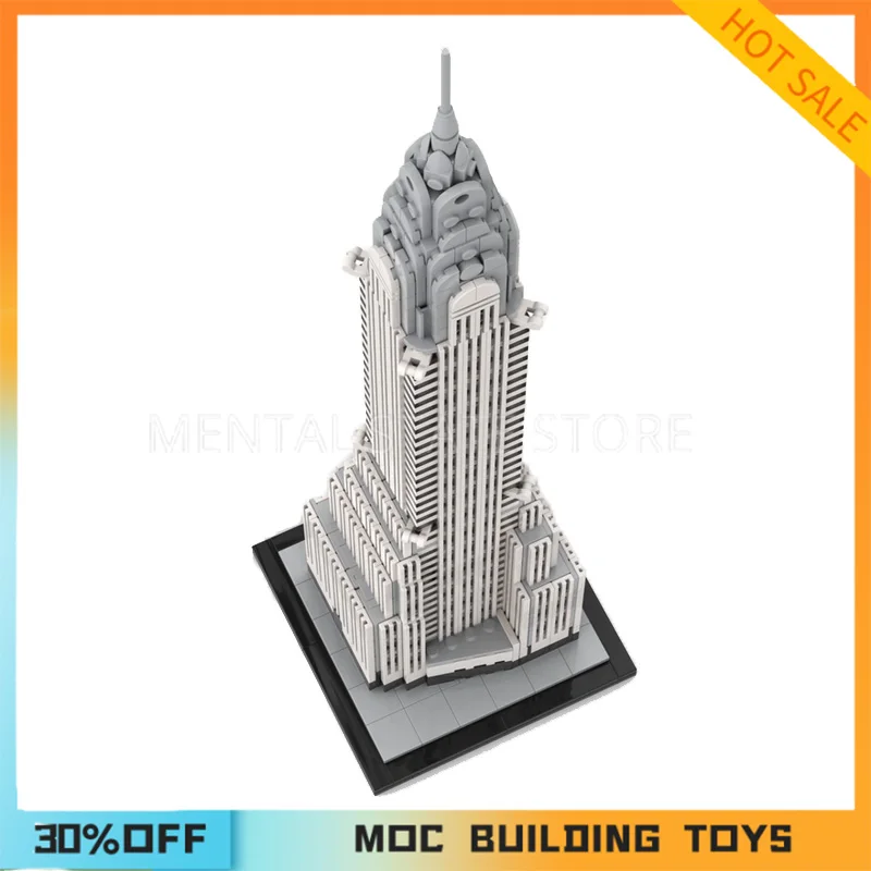 1210PCS Customized MOC Chrysler Building 1:800 Scale Building Blocks Technology Bricks DIY Creative Assembly Toy Holiday Gifts