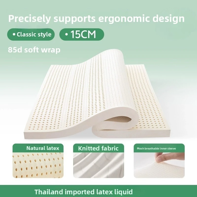 90x200 100x200 120x200 150x200 180x200 200x200 cm Colchón de látex natural de lujo Pareja Topper Colchón plegable Colchones dobles