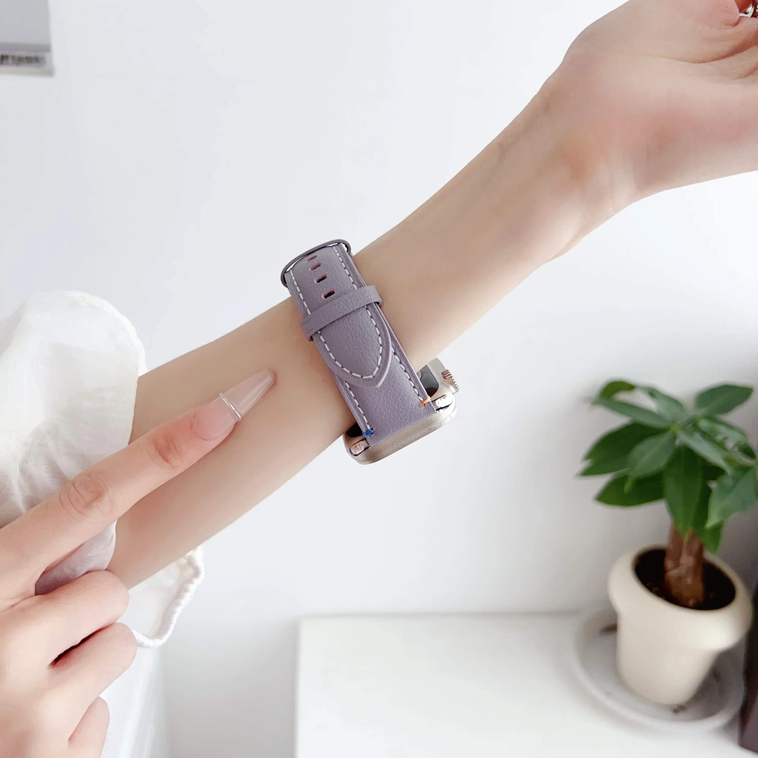 حزام جلدي أنيق وبسيط لسوار بديل Huami Amazfit Active 2