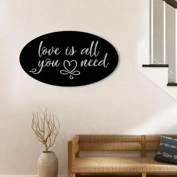 

Love is all you need, metal art, home decoration crafts for family and friends