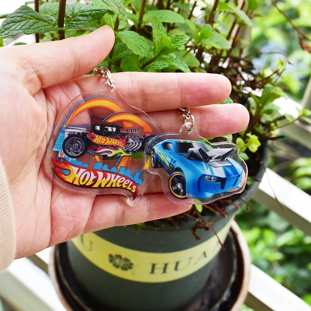 6pcs Hot Wheels Keychains Kids Cars Birthday Party Supplies Gift Bag Filler Stuffer School Carnival Reward Party Decoration