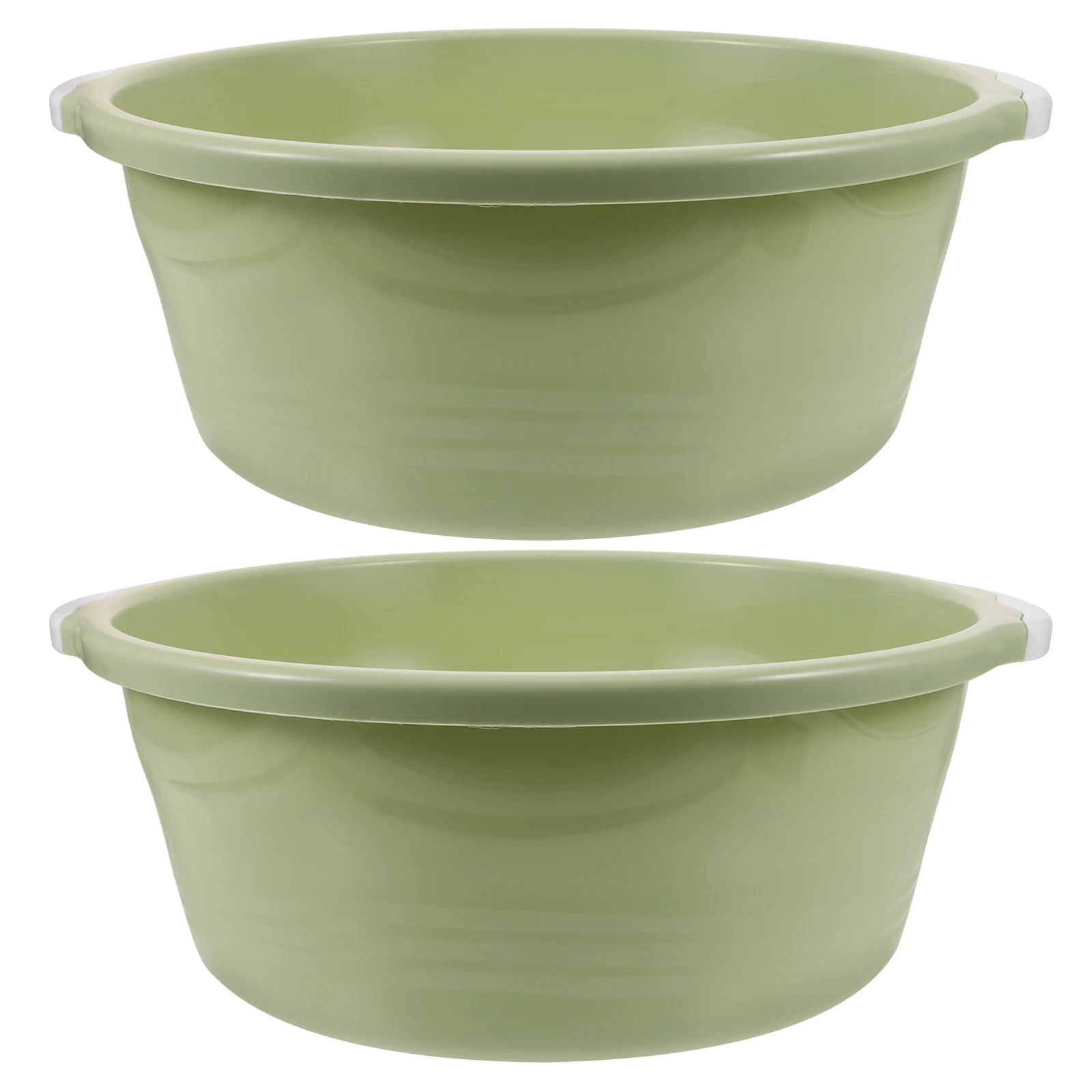 

2pcs Plastic Wash Home Bathroom Foot Basin Household Simple Basin Large Size Green Anti Slip Durable Kitchen Bathroom