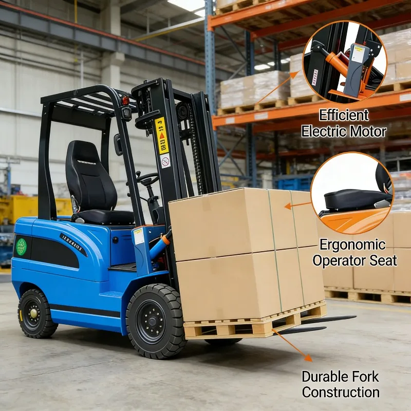 Quality Electric Forklift 2 Ton Eco Friendly Design For Cold Chain Storage To Maintain Product Safety And Clean Environment