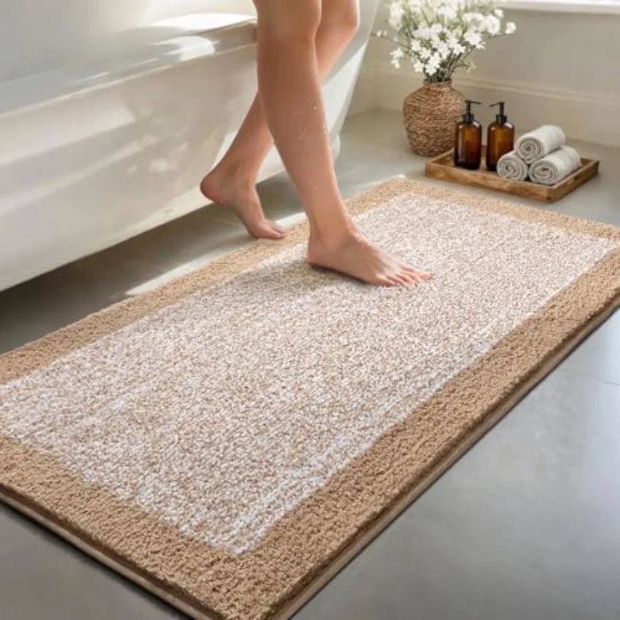 

70x24 Long Bathroom Rugs Washable Non Slip, Bath Mat for Bathroom Floor Tub, Soft Absorbent Quick Dry Mats for Shower, Bathtub,