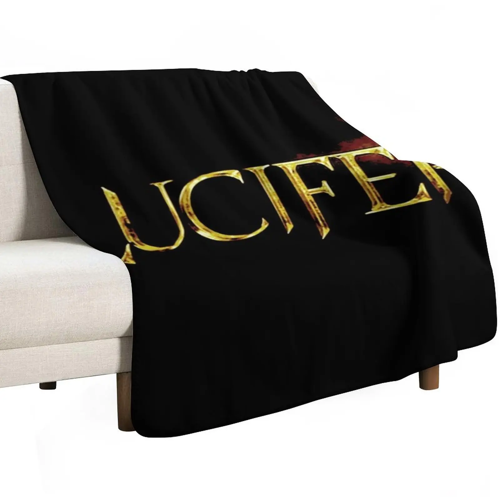 LUCIFER! Throw Blanket Cute Plaid Custom Stuffeds For Decorative Sofa Warm For Sofa Thin Blankets