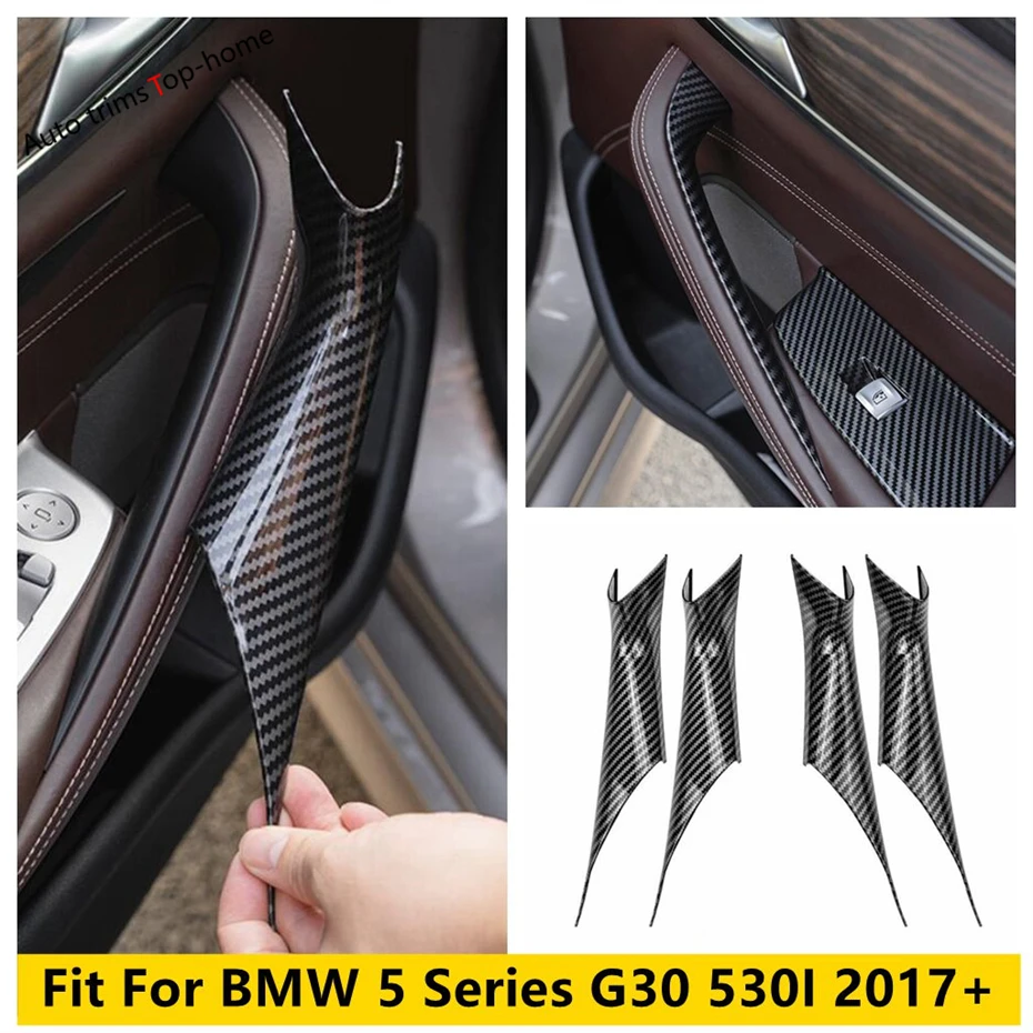 

Inner Door Armrest Window Lift Sticker Decoration Cover Trim Fit For BMW 5 Series G30 530I 2017 - 2023 Interior Accessories