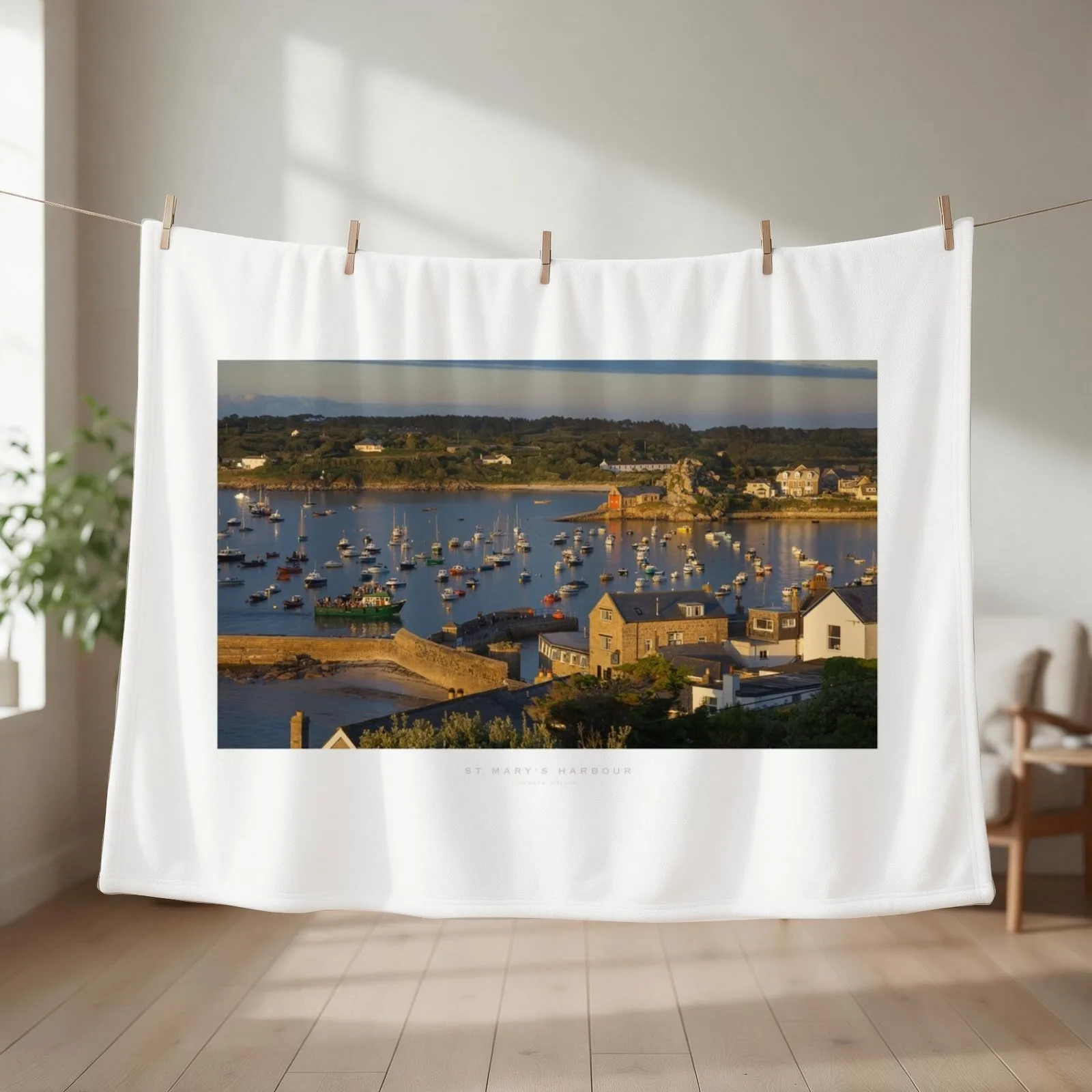 St Mary's, Isles of Scilly Throw Blanket couch cozy soft plush fuzzy picnic outdoor blanket