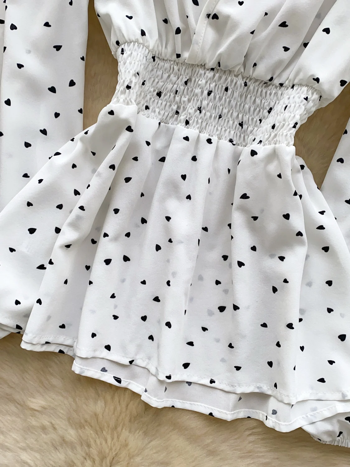 レトロ V ネック水玉模様ロングスベ女性用 irt 痩身ウエストデザイン通勤 Sle 韓国ルーズフィットポリエステル繊維