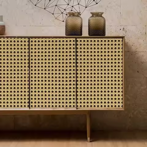 Honeycomb Grid Wallpaper Retro Style Restaurant Living Room Decoration Furniture Renovation Stickers DIY Self-adhesive Wallpaper