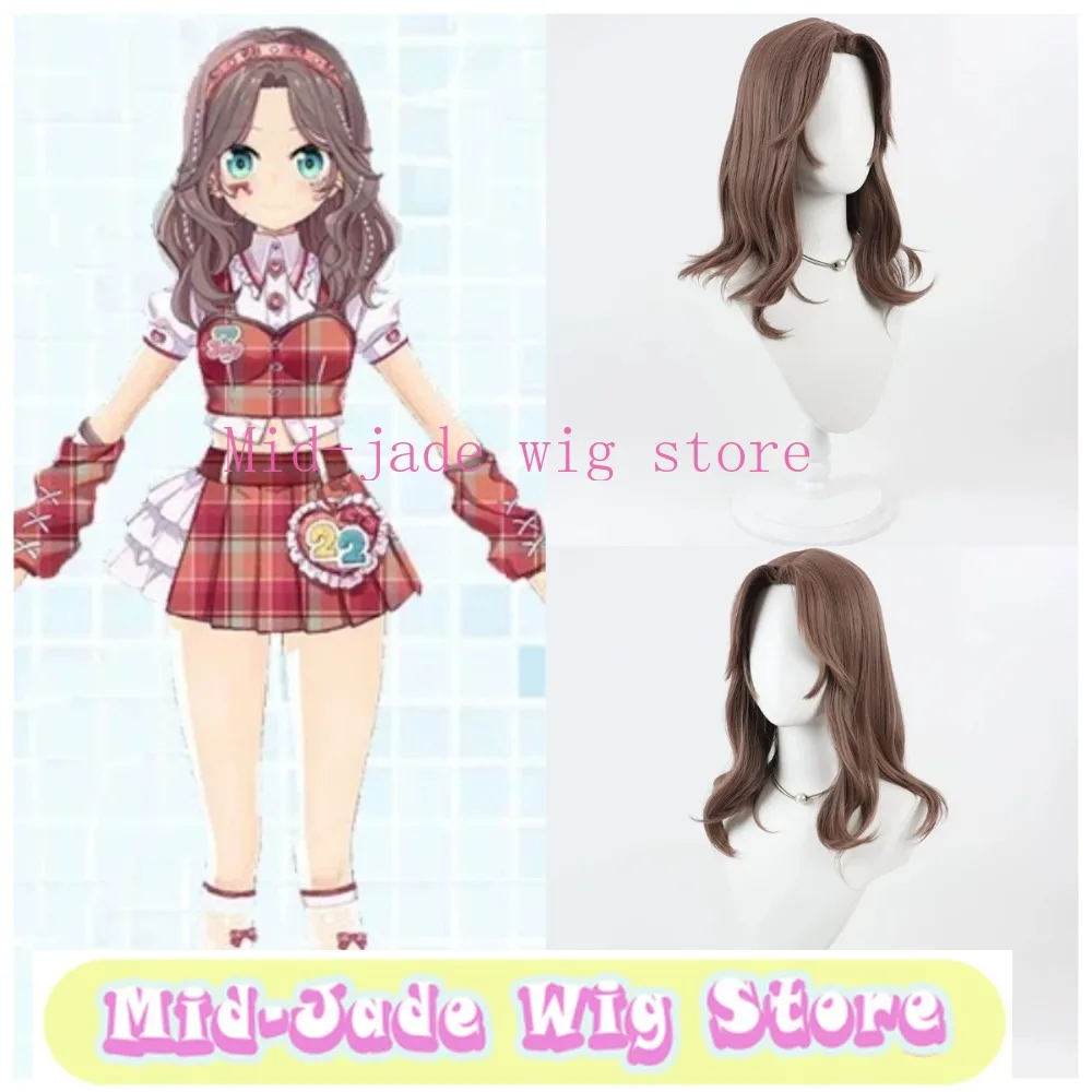 Cosplay Wig Korean Style Wavy Hair Scalp Top Synthetic Wigs for Live Streaming Fans Event