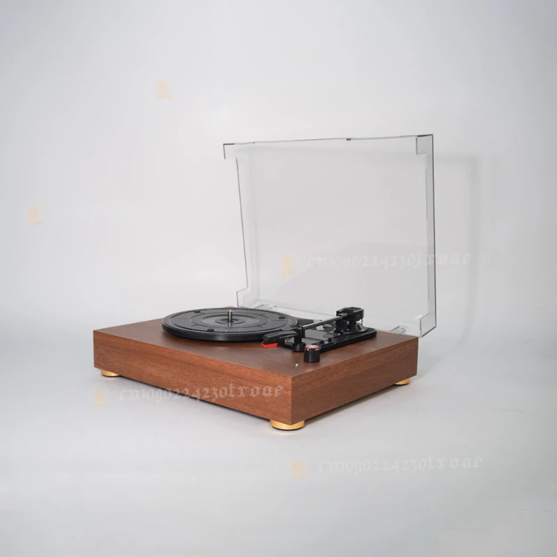 Wood Grain Vinyl Record Retro Bluetooth Gramophone Turntable, Portable Vintage Music Player, Perfect Birthday Gift