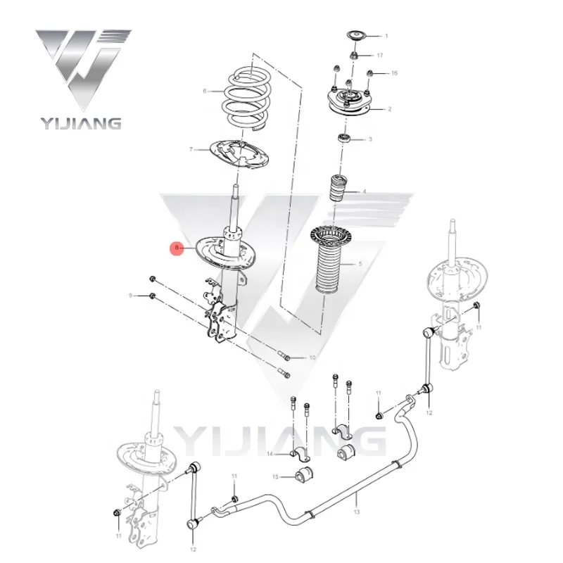 Suitable for BYD Yuan Pro Vehicle High Performance Shock Absorber Suspension Shock Absorber for Vehicle