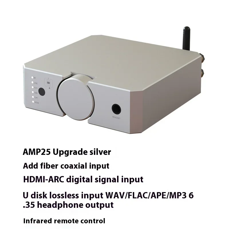 AMXEKR Audiophile Dual BALANCE เครื่องขยายเสียงบลูทูธ 5.0 200W HIFI เครื่องขยายเสียงดิจิตอล USB เล่น HDMI