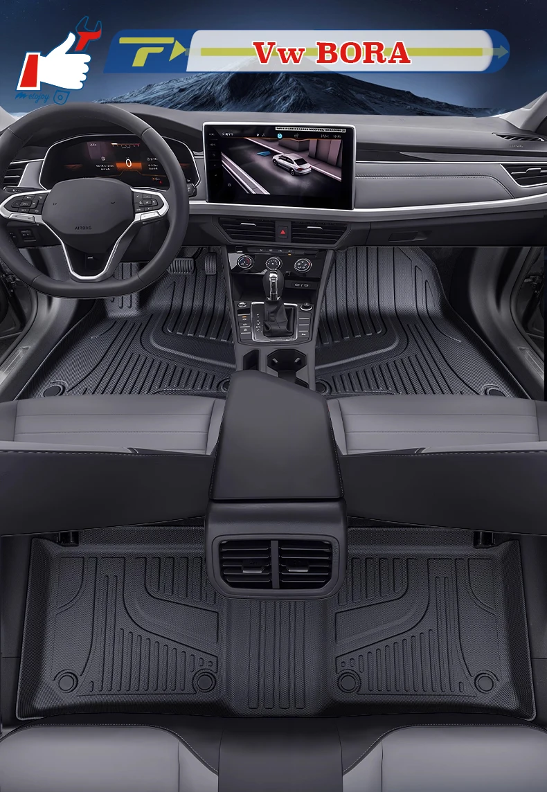

Left-hand Drive Car Floor Mat For Vw BORA 2008-2024 Full-Surrounded Foot Mat Mat Floor Liner Floor Carpet Water-proof Mat