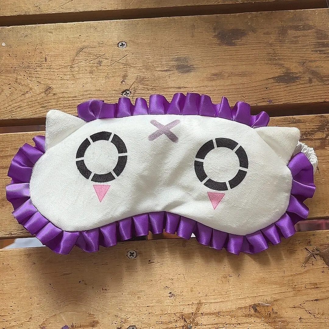 Genshin Impact Citlali Stellar Veil of Smoke Cosplay Purple Ruffle Eye Mask Cute Game Anime Fan‑made Cos Prop for Costume