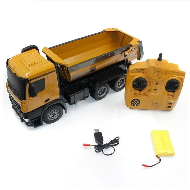 

1:14 Alloy Truck 10 Channel Reinforced Concrete Die Casting Dump Truck Toy Construction Vehicle