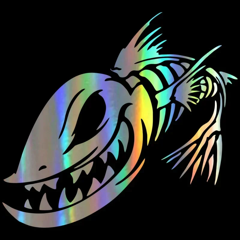 Car Sticker Vinyl Fish Skeleton Skull Fishing Monster Auto Stickers 3D Car Styling Decal Motorcycle Sticker On Car
