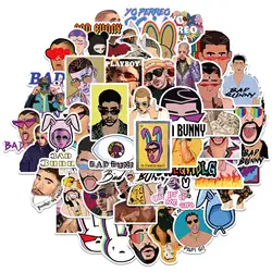 50PCS Bad Bunny Sticker New Album Un Verano Sin Ti Graffiti Gift Decals Toy DIY Suitcase Phone Helment Laptop Bike Decal