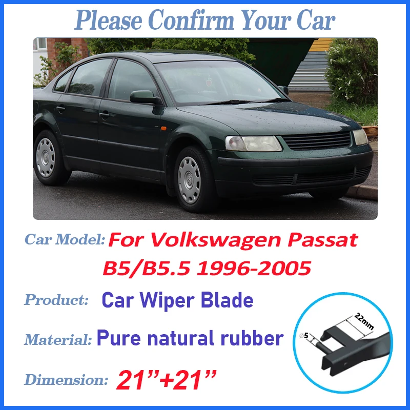 

Передняя щетка стеклоочистителя для Volkswagen VW Passat B5 1996 ~ 2005 B5.5, аксессуары, автомобильные мягкие резиновые дворники, лобовое стекло, HD щетки для лобового стекла