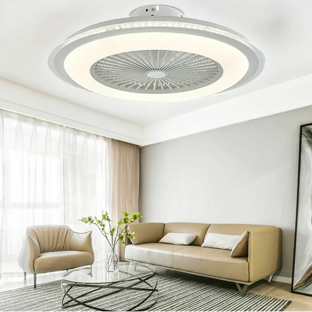 ventilador de teto com luz led bladaless e dimmable selagem fan lampada remota home decor lustre para sala quarto houseuse 23 em 01