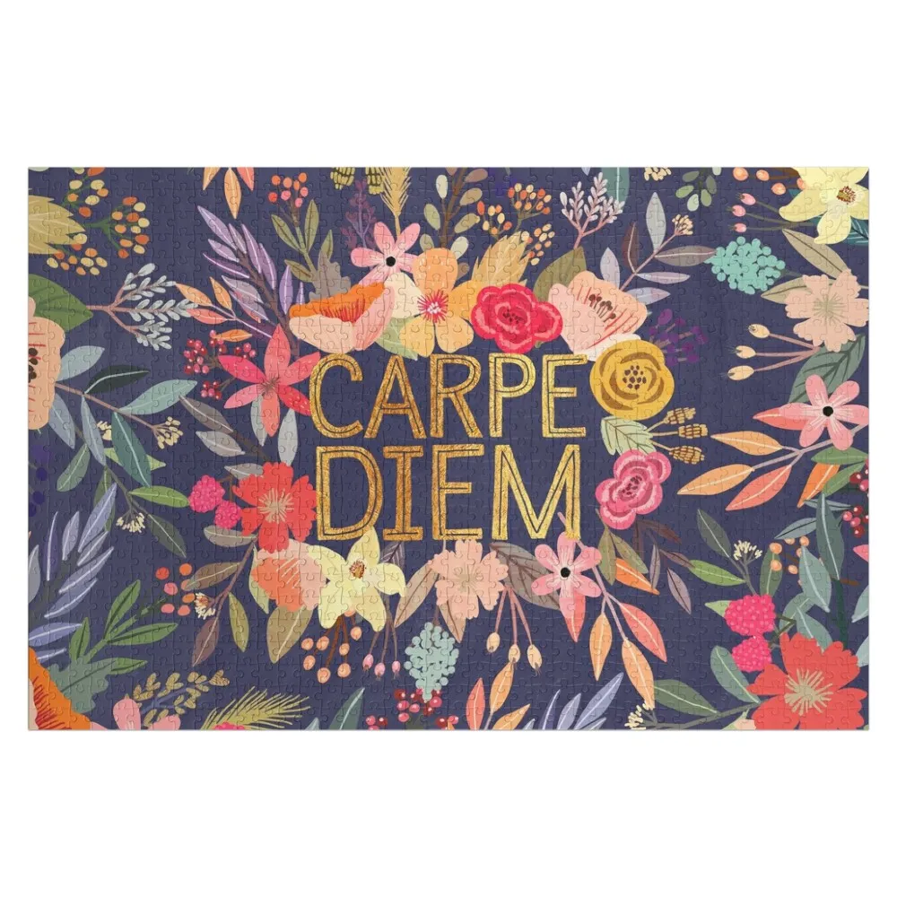 

Carpe Diem with flowers Jigsaw Puzzle Customizable Child Gift Iq Customizeds For Kids Puzzle