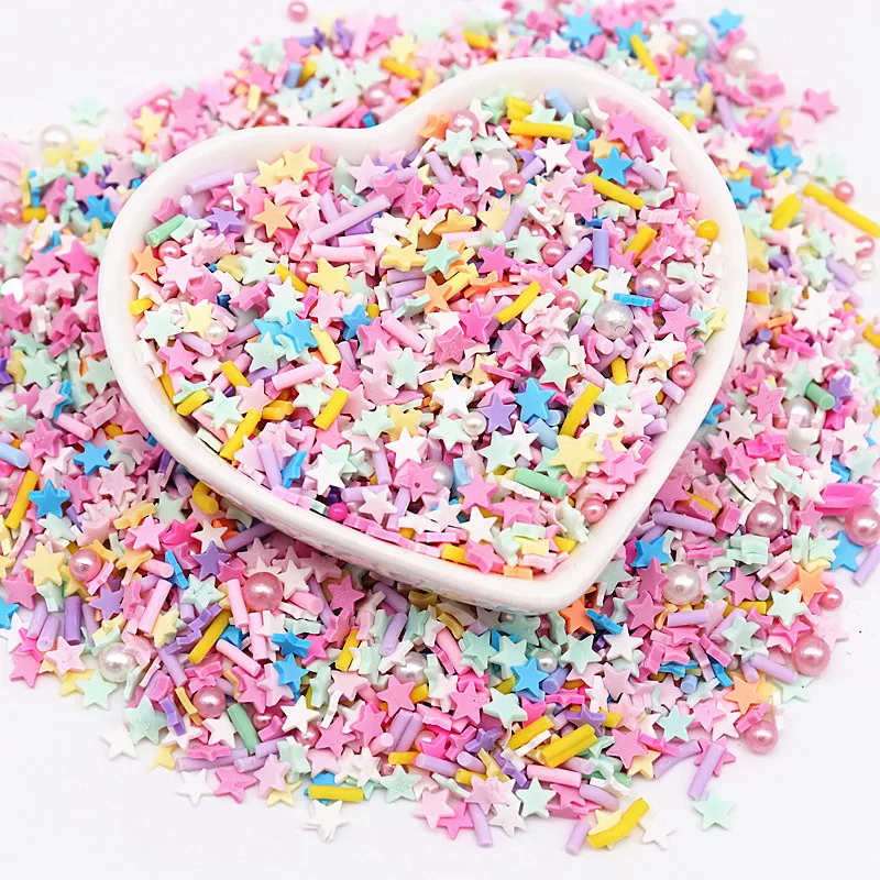 Polymer Hot Soft Clay Slices Sprinkles Mixed Small Fresh Beaded Boxi Slime Accessories DIY Hairpin Crafts Making Decoration 10g