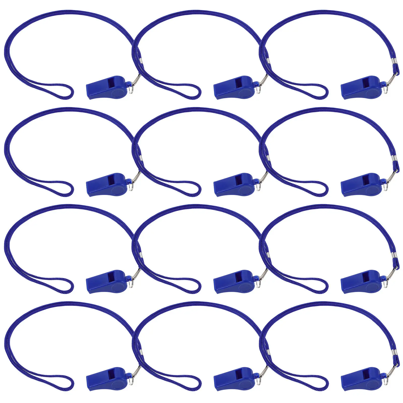 

36 шт. компактных легких синих пластиковых полиэстеровых свистков для выживания на природе с громким и чистым звуком для походов и кемпинга