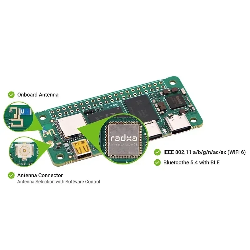 RADXA ZERO 3W Quad-core Mini High-performance Development Board RK3566 Chip Cortex®‑A55