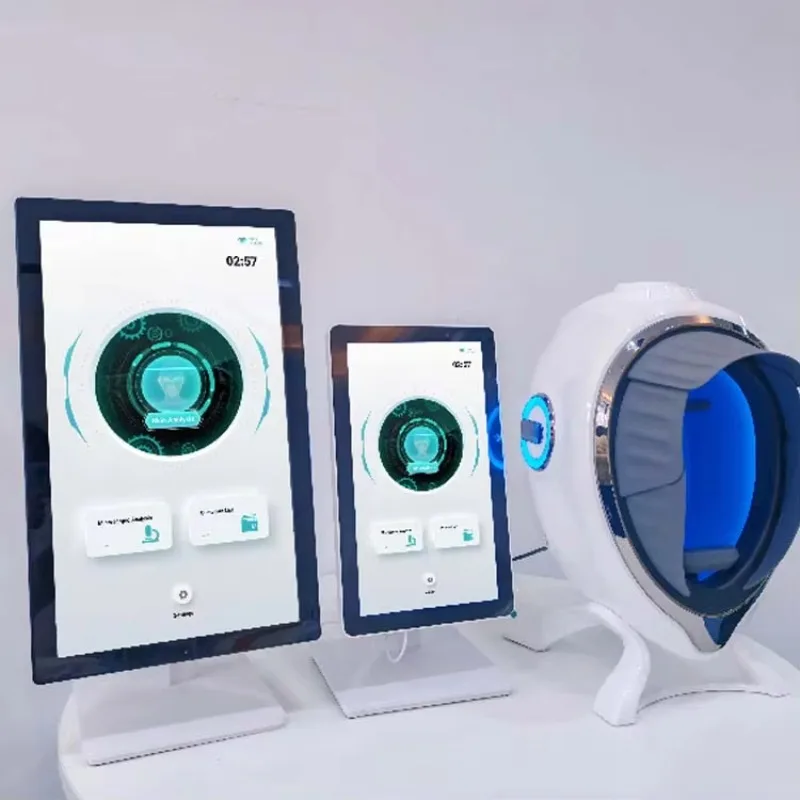 เครื่องวิเคราะห์ผิวหน้า AI แบบพกพา อุปกรณ์วิเคราะห์สภาพผิว เครื่องสแกนใบหน้า รองรับหลายภาษา