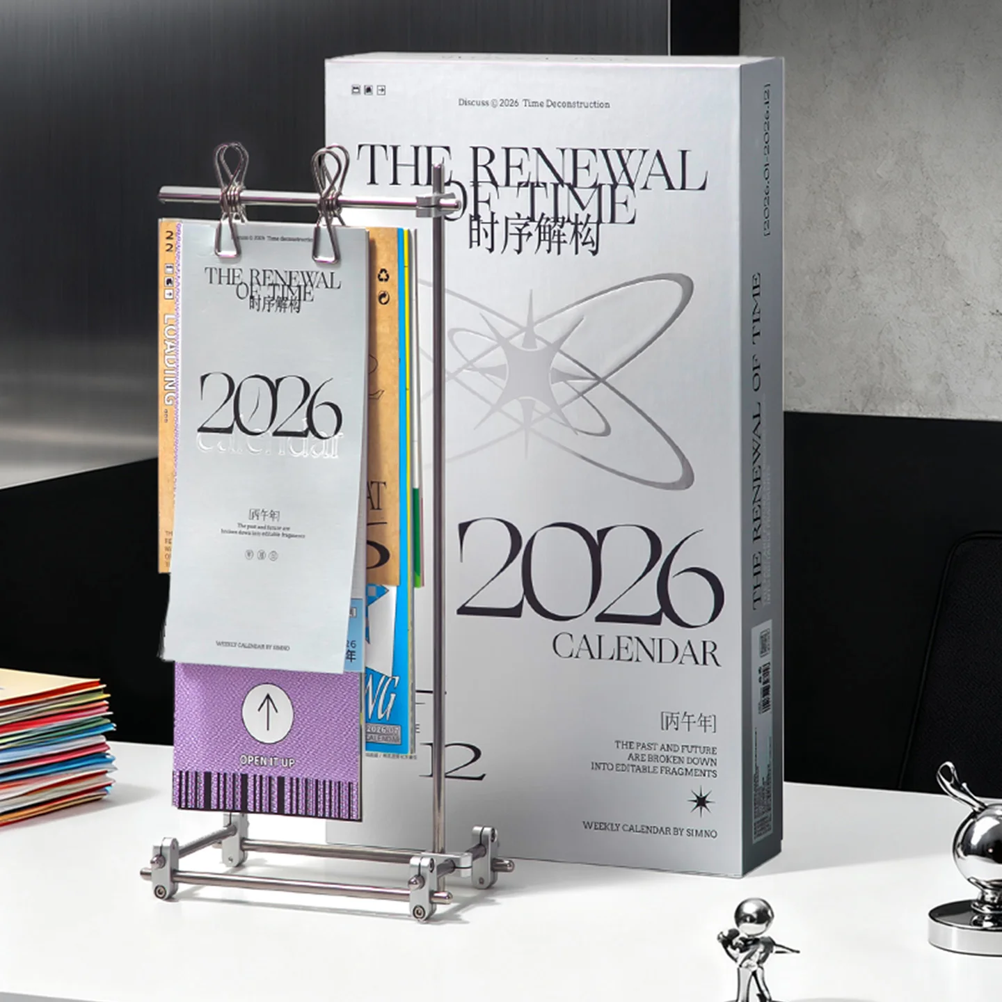 

Journal GO Optical Axis Calendars 2026 Korean Ins Weekly Stand Calendar Office Desktop Ornament Creative Decor Standing Gift