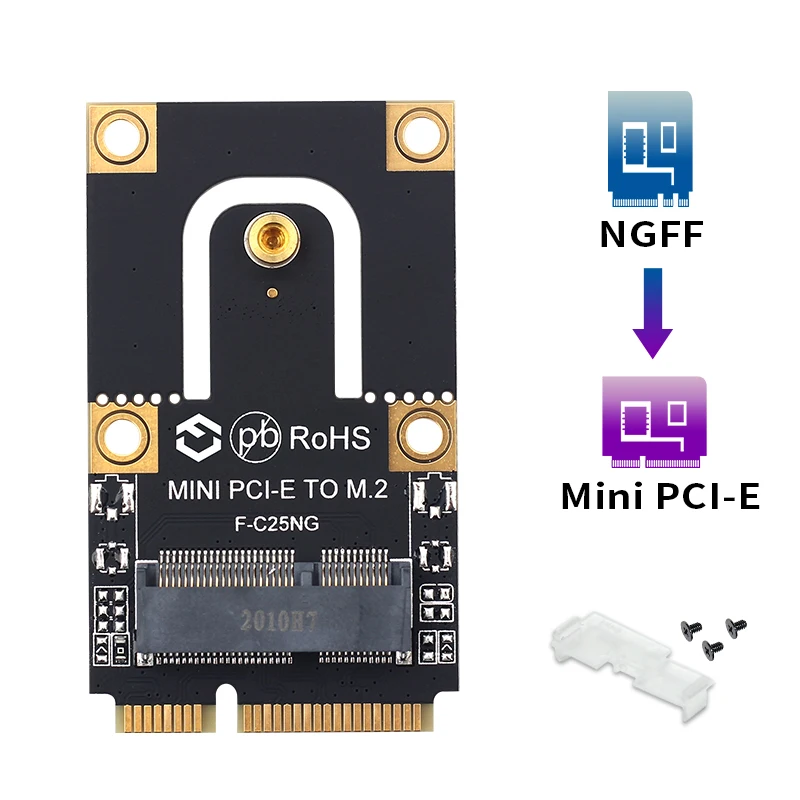 M.2 NGFF to Mini PCI-E PCIe+USB Adapter For M.2 Wifi 6 Bluetooth Wireless Wlan Card Intel AX200 9260 8265 8260 For Laptop