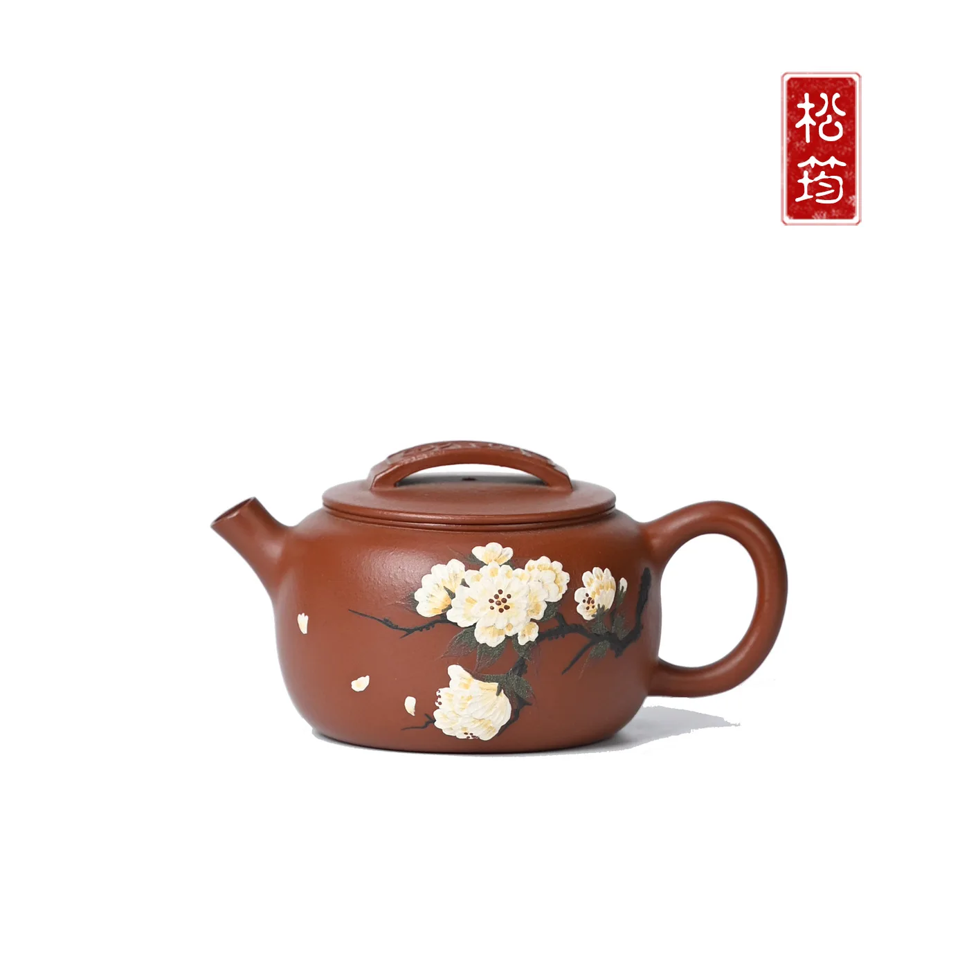 Original Ore Zhuni Hand-Painted Floral Hanwa Teapot Personal Use Yixing Purple Clay Pot For Kung Fu Tea Brewing 140ML