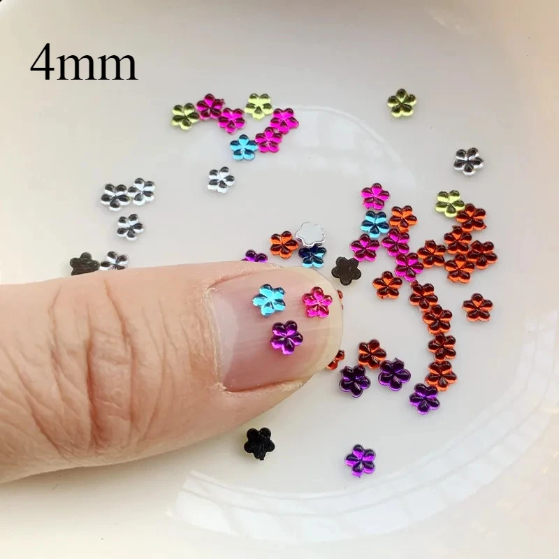 Flower Nail art designs Flatback Cabochon Rhinestones Gems Non Hotfix Stones Crystal Applique 200pcs -HR47