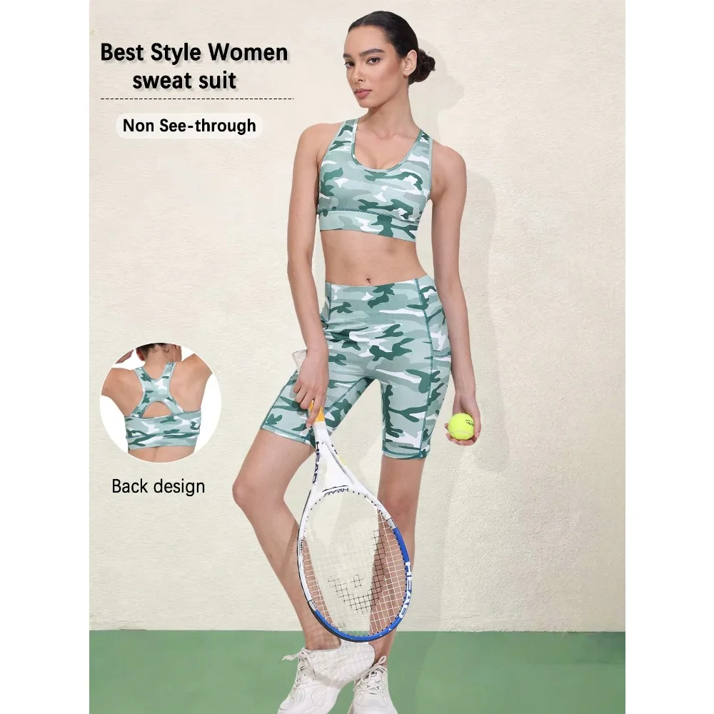

Women's Tie Dye Vest And Sports Shorts Two-Piece Set, Hip Lifting Fitness Set, Suitable For Tennis Sports Set, Yoga Exercise, Outdoor Sports, Running Gym Training, Breathable Cycling, Summer Outdoor Sports And Spring And Autumn Indoor Sports