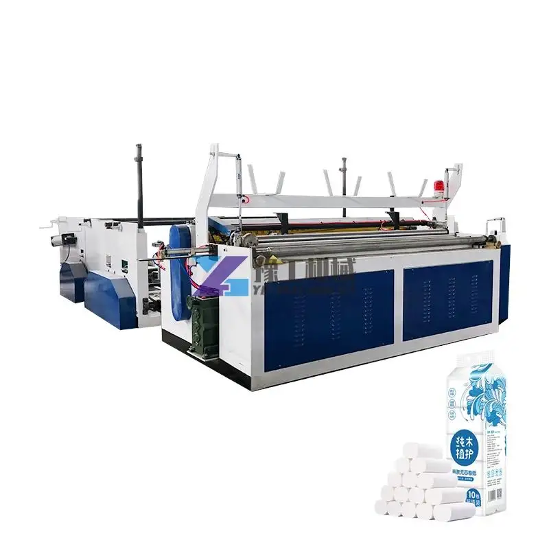 YUGONG China Manufacturer Automatic Small Toilet Tissue Paper Roll Rewinding Converting Making Machine