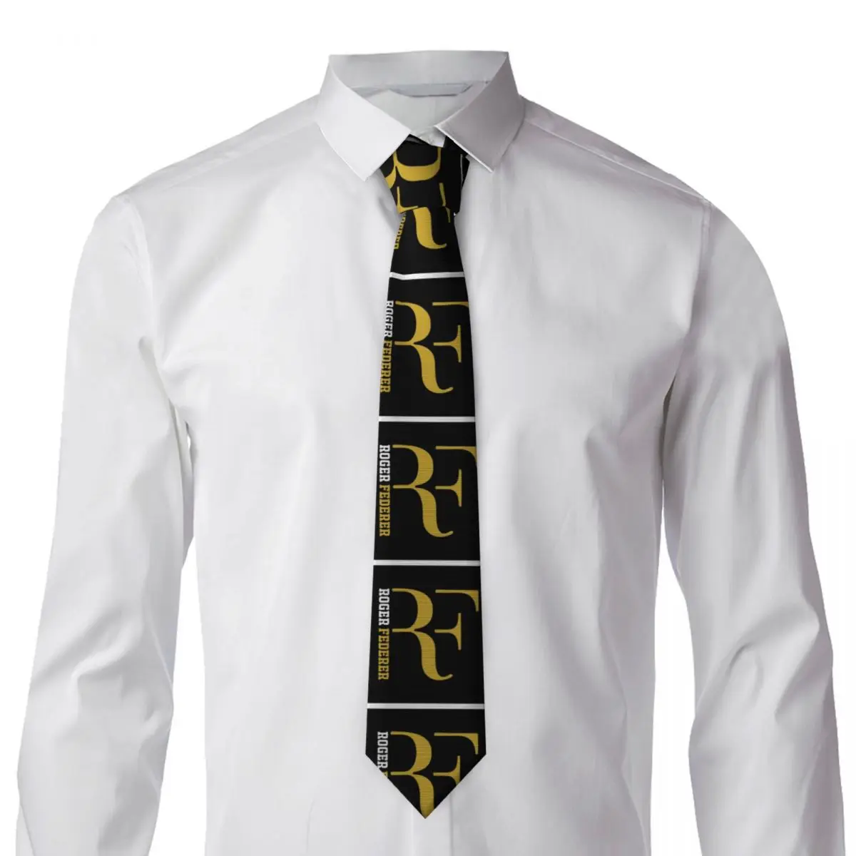 Roger Federer (4) Necktie for Men Silk Polyester Slim Neck Ties Party Accessories Tie Classic Gravatas